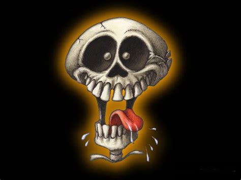 funny skeleton face